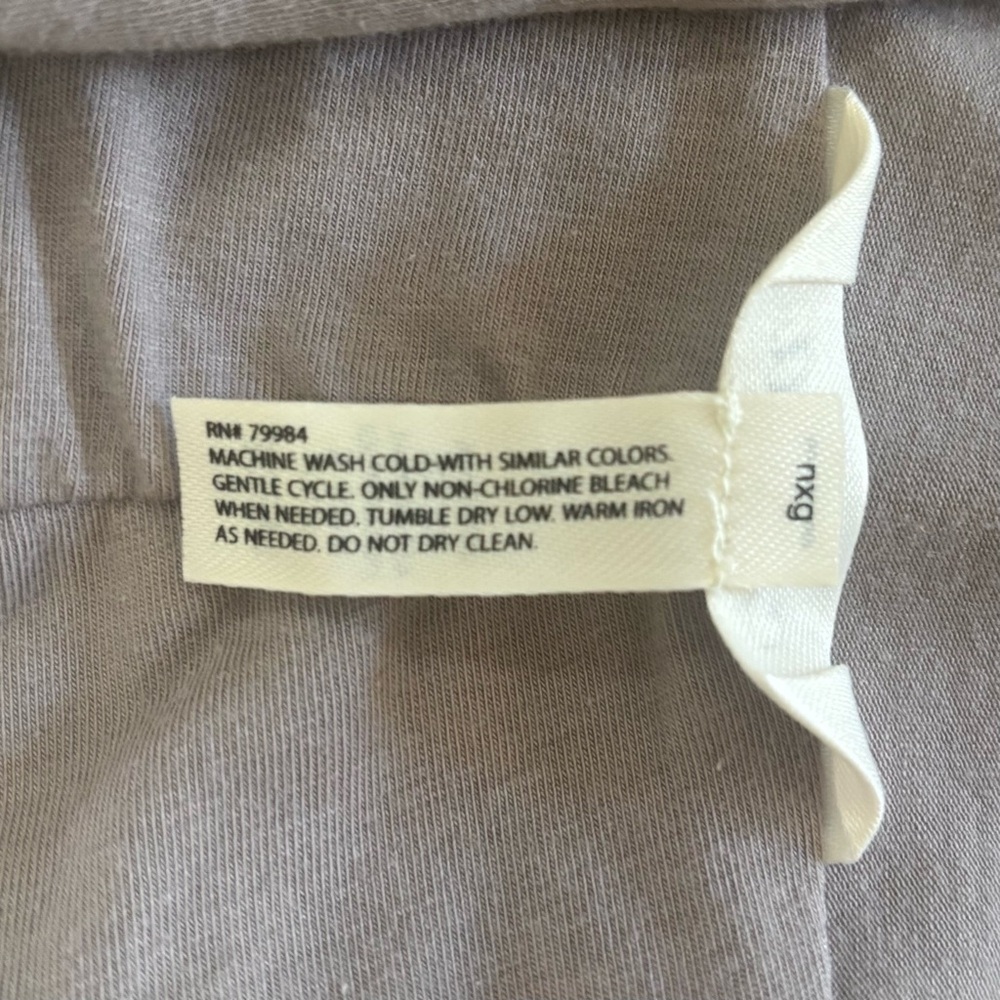 Soma Pima Cotton Modal Open Front Cardigan in Taupe– Size Large - Picture 3 of 7